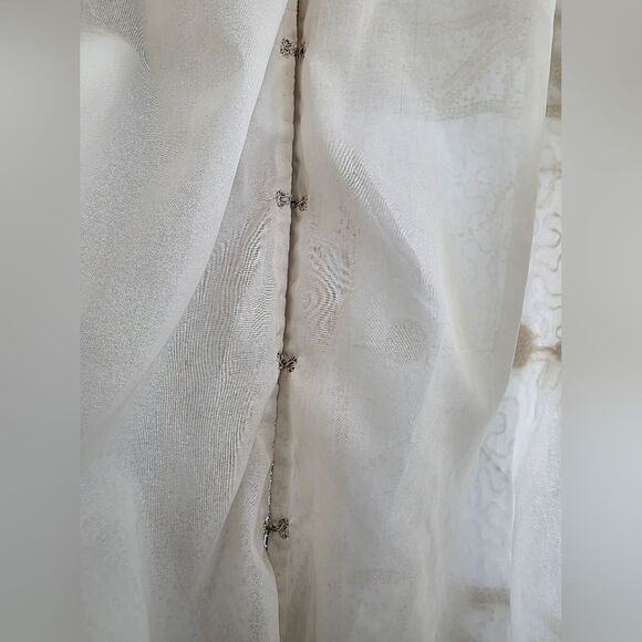 Flapper Style Gunit Cream & Gold Sequin Beaded Duster Kimono Jacket Vtg OS - Picture 5 of 15